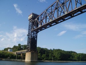 Railroad Bridge in C & D Canal (Chesapeake/Maryland and Delaware Canal), USA